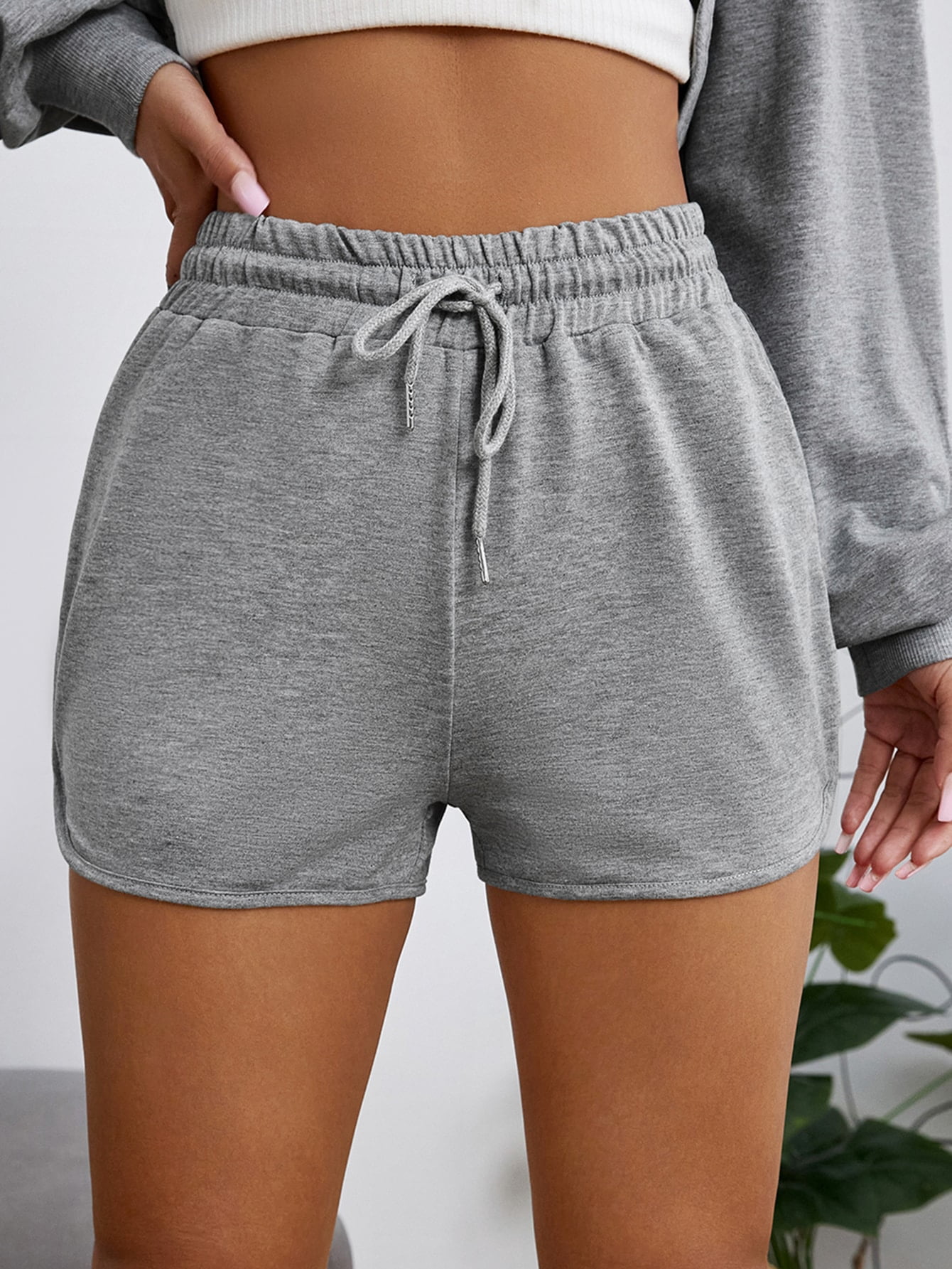 Women's Drawstring Waist Solid Track 