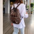 thumbnail image 3 of Fashion Women Solid Color Zipper Backpack Waterproof Shoulder Bag Travel Bag, 3 of 5