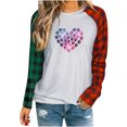 thumbnail image 2 of Nouveaux Hauts pour Femmes 2023 Mode Grande Taille Col Rond Manches Longues T-Shirt Automne Imprimé Blouse Ample Hauts Manches Longues pour Femmes, 2 of 5