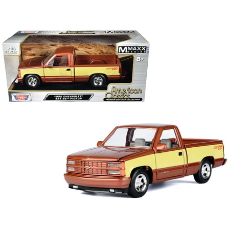 1992 Chevrolet 454 SS Pickup Truck Copper Metallic with Beige Sides "American Classics" Series 1/24 Diecast Model Car by Motormax