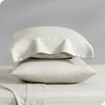 thumbnail image 3 of Bare Home Pillowcase Set - Premium 1800 Collection - Double Brushed - Ultra Soft - King Size, Pinstripe - Stone/White, 2 Count, 3 of 7