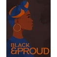 thumbnail image 2 of Allen, Kimberly 12x14 Black Ornate Wood Framed with Double Matting Museum Art Print Titled - Black and Proud Woman, 2 of 4