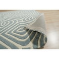 thumbnail image 4 of EORC ME106BL8X10 Hand-Tufted Wool Modern Tufted Stripes Rug, 8' x 10', Blue Area Rug, 4 of 5