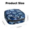 thumbnail image 2 of Blue Flowers Art Pattern Sanitary Napkin Storage Bag, Zipper Menstrual Cup Pouch Feminine Menstruation First Period Pads Holder for Girls Women Ladies, 2 of 6