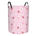 thumbnail image 2 of Daiia Hand Drawn Strawberry Round Laundry Basket with Handles Thickened Waterproof Circular hamper,Dirty Clothes Storage Basket for Bedroom,Bathroom,College Dorm-Medium, 2 of 8