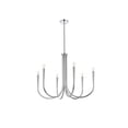 thumbnail image 5 of Living District Layne 30" 6-Light Transitional Metal Chandelier in Chrome, 5 of 9
