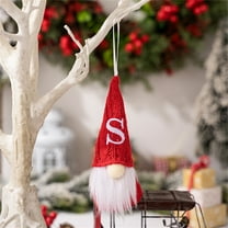 KCEHTA Gnome Christmas Ornaments, Christmas Tree Hanging Gnomes, Christmas Gnomes Decorations, Handmade Swedish Tomte Gnome 26 Letters Plush Gnomes Christmas Tree Decorations Home Decor