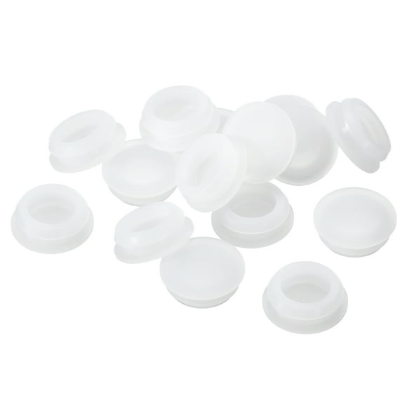 Uxcell 28 Bouchons en Silicone Ronds Bouchons de Trou de Verrouillage Bouchons de Trou Étanche pour Trou de 14.5-15.5mm Translucide