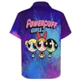 thumbnail image 6 of The Powerpuff Girls Casual Short Sleeve Shirt Lapel Collar Shirt Summer Beach Shirt 7XL, 6 of 8