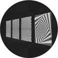 thumbnail image 1 of Ahgly Company Machine Washable Indoor Round Transitional Night Black Area Rugs, 4' Round, 1 of 7