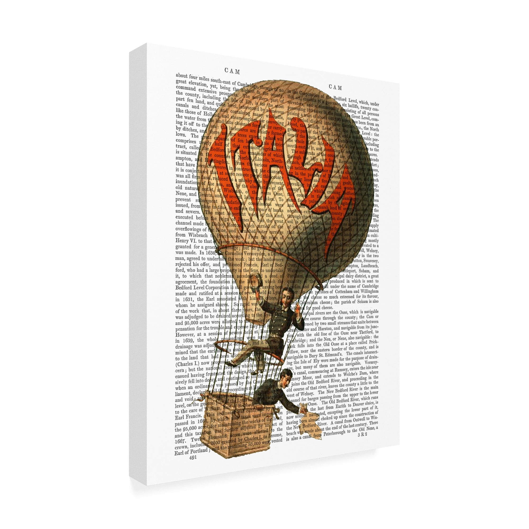 Trademark Fine Art 'Italia Hot Air Balloon' Canvas Art by Fab Funky