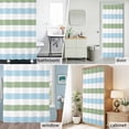 thumbnail image 6 of Sage Green Blue Fabric Shower Curtain Stripe Washable Shower Curtains for Bathroom, Waterproof Bath Curtain with Hooks Home Decor 72x84in, 6 of 8