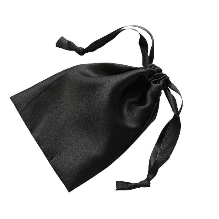 GONGKANGYUAN 12 Pcs Dust Bags for Purses and Handbags Satin Purse Storage Organizer with Drawstring Closure Handbag Protector (Black)
