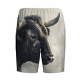 thumbnail image 2 of Lsque Mystical Bull in Fog Mens Sleep Pajama Shorts,Short Pajama Pants, Cotton Ultra-Soft Knit-XX-Large, 2 of 9