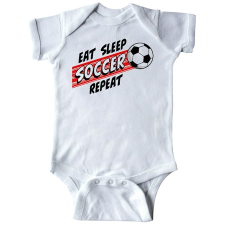 

Inktastic Eat Sleep Soccer Repeat Gift Baby Boy or Baby Girl Bodysuit