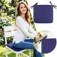 thumbnail image 2 of Square Seat Cushions 15.7X15.7", Soft Chair Pads With Ties For Indoor/Outdoor Use, Solid Color Comfort For Stools & Dining Chairs, 2 of 5