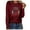 Red, variant on LEAVINGSUO Long Sleeve Tops MERRY CHRISTMAS Women Casual Long Sleeve Sweatshirt Pullover Blouse