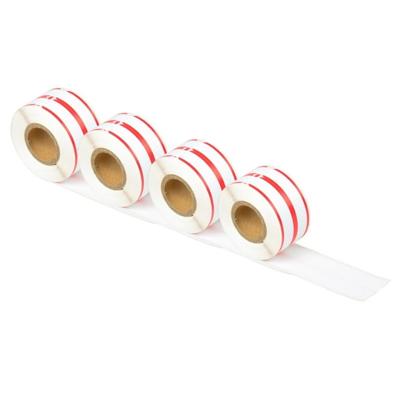 GREENCYCLE 4 Roll (260 Labels/Roll) Medium White w/Red Stripe 2-up File Folder Labels Compatible for Dymo 30276 9/16" x 3-7/16"(14mm x 87mm) LabelWriter Printer,BPA Free