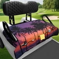 thumbnail image 4 of XYZCANDO Golf Cart Seat Cover with Front Pockets Soft, Compatible with Sports Club Car Seat Golf Cart Seats Cushion Covers(Palm Tree Sunset Print), 4 of 8