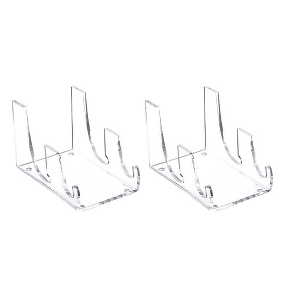 2-Tier Transparent Plate Display Stands, Durable Multi-Purpose Rack Holder for Plates, Bowls, Pot Lids & Decor – 2 Pack