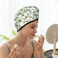 thumbnail image 3 of Yiaed St Patrick's Day3 Print Hair Cap with Button,Coral Fleece Hair Towel Wrap for Women Wet Hair,Quick Dry Turban for Wet Hair Long Thick Hair, 3 of 5