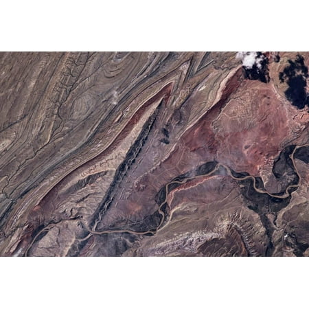 Bighorn Wyoming - Satellite view of Big Horn, Wyoming, USA Print Wall Art