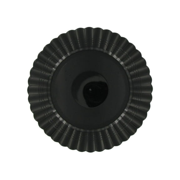 Yoshi 9" Plastic Black Scalloped Plates 18 count