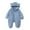 Blue, variant on Loopsun Toddler Jumpsuits, Newborn Long Sleeve Thick Double Fleece Warm Outdoor Bodysuit Long Romper Black, 9-12 Months