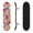 Color3, variant on 31"x8" Complete Skateboards for Beginners, Vibrant Pink Leopard Print White Double Kick 7 Ply Canadian Maple Deck Skateboard with Wheels, Gifts for Girls Teens