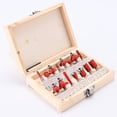 thumbnail image 3 of 15-Piece Woodworking Router Bit Set with 1/2 Inch Shank, Alloy Carbide Milling Cutters for Carving Machines & Edge Trimmers, Precision Tools for Intricate Wood Projects, Packaged in a Plastic Case, 3 of 5