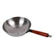 thumbnail image 1 of Wok de hierro sin tapa Olla de hierro Mango de madera multifuncional Utensilios de cocina 32 cm, 1 of 9