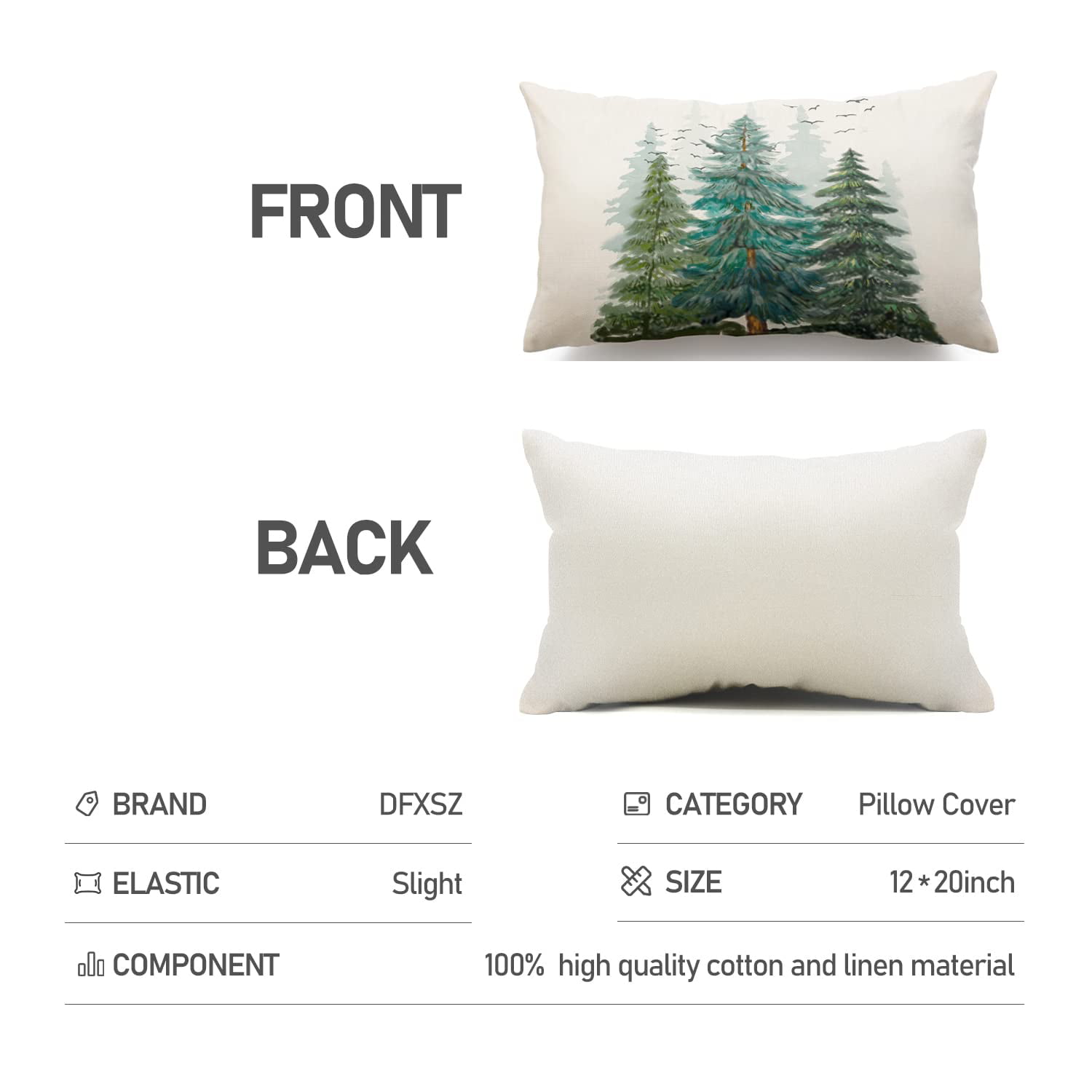  Cirzone Christmas Pillow Covers 12x20 Christmas Tree Christmas  Pillows Christmas Decor Farmhouse Christmas Throw Pillow Covers Set of 4  Christmas Decorations for Home : Everything Else
