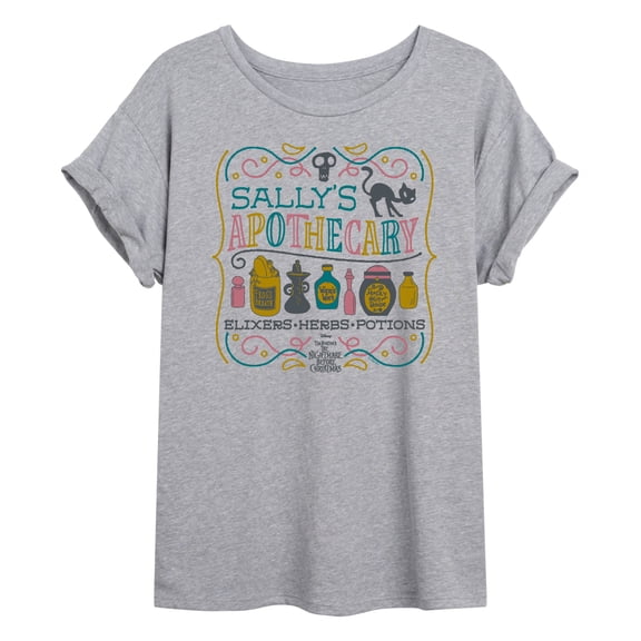 The Nightmare Before Christmas - Sallys Apothecary - Juniors Oversized Graphic T-Shirt