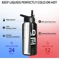 thumbnail image 4 of 32oz Stainless Steel Insulated Water Bottle with Straw for Men - Dad''s Gym, Hiking, Sports Travel Mug | Father''s Day Gift from Daughter or Son, 4 of 6