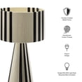 thumbnail image 2 of Modway Gia Handwoven Cotton Thread Striped or Plain Table Lamp in Black by Modway, 2 of 10