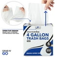 Stock Your Home Clear 4 Gallon Trash Bag (200 Pack) UnScented Small Garbage Bags for Bathroom