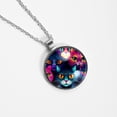 thumbnail image 4 of Cat Elegant Glass Circular Pendant Necklace - Stylish Necklaces for Women, 4 of 5