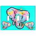 thumbnail image 2 of Metal Light Switch Plate Outlet Cover (Elephant Teal - Triple Toggle), 2 of 2
