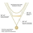 thumbnail image 6 of AUNOOL Layered Initial Necklaces for Women 14K Gold Plated Coin Pendant Necklace Paperclip Chain Choker Necklaces Gold Initial Necklaces for Women Jewelry, 6 of 6