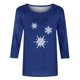 thumbnail image 3 of Fiudx Ofertas Flash Del Día Solo En Línea Camiseta de Manga 3/4 con Cuello Redondo y Estampado Navideño para Mujer, Jersey con Cuello Redondo, Top/Camisa de Manga Larga con Cuello Redondo, 3 of 3