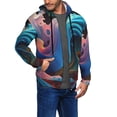thumbnail image 2 of Goofa Vibrant Fluid Motion Art Pattern Mens Full-zip Hoodie, Zip-up Pullover Hooded Sweatshirt, Kangaroo Pocket Hoodie Ideal for Daily Wear, Travel, and Home-XX-Large, 2 of 5