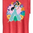 thumbnail image 3 of Disney Princess - Jasmine And Florals - Women's Short Sleeve Graphic T-Shirt, 3 of 5