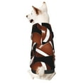 thumbnail image 5 of Uemuo Brown Football On Black for Winter Dog Hoodie Sweatshirts with Pockets Warm Dog Clothes for Small Dogs Chihuahua-X-Large, 5 of 8