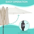 thumbnail image 6 of Outsunny 15' Extra Large Double Patio Umbrella for Pool, Cream White, 6 of 9