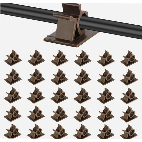 100 Pcs Cable Clips Cord Organizer,Cable Management Secure Clips,Adhesive Charging Wire Holders for Car,Office,Home,Outdoor,Celing and Wall (50 White 50 Black)