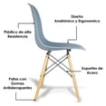 thumbnail image 4 of Set De 4 Sillas Eames Modernas Color Gris Original Bellair, 4 of 6