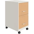 thumbnail image 4 of Space Solutions Home Office Metal Desk and Storage Set -  White / Maple, 4 of 13