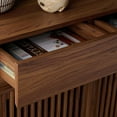 thumbnail image 4 of Safavieh Quaid Traditional Particle Board and Mdf Night Stands, Walnut/Brass, 4 of 6