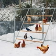 thumbnail image 7 of ZephyPaws Outdoor chicken perch，Perfect for Backyard Poultry,Chicken Perch Essentials,Easy to Assemble&Clean,Farm Chicken Toys，56" L x 41.5" W, 7 of 7