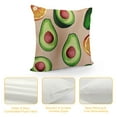 thumbnail image 4 of Creowell Tropical Avocado Throw Pillow Covers Kids Cartoon Fruits Printed Pillow Covers for Kids Boys Girls Green Avocado Beige Pillowcases for Office Home Decor Multi-Size, 4 of 5